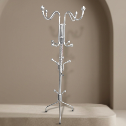 Premium Quality Coat Stand Silver Chrom Iron 16 Item